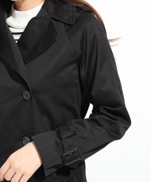 LOWRYS FARM（ローリーズファーム）の「☆WEB先行予約☆ロングトレンチコート（ジャケット/アウター・レディース・ブラック/ベージュ・Ｍ/Ｌ）」の6枚目の写真