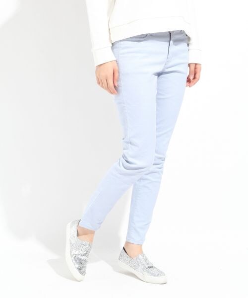 LOWRYS FARM（ローリーズファーム）の「☆WEB先行予約☆スーパーストレッチレギンス（パンツ・レディース・オフ/ブラック/ピンク/サックスブルー/ブルー/ネイビー・ＸＳ/Ｓ/Ｍ/Ｌ）」の3枚目の写真