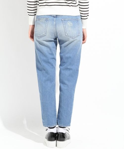 LOWRYS FARM(ローリーズファーム)の「☆WEB先行予約アイテム☆CONEクラッシュデニムパンツ(パンツ・レディース・オフ/ライトブルー・S/M/L)」の4枚目の写真