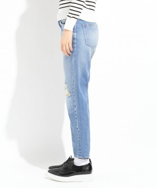 LOWRYS FARM(ローリーズファーム)の「☆WEB先行予約アイテム☆CONEクラッシュデニムパンツ(パンツ・レディース・オフ/ライトブルー・S/M/L)」の3枚目の写真