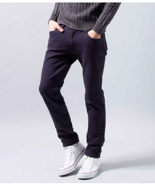 JUNRED（ジュンレッド）の「ニットライクスキニーパンツ（パンツ・メンズ・ブラック/グレー/グリーン系/ネイビー・0/1/2）」の4枚目の写真