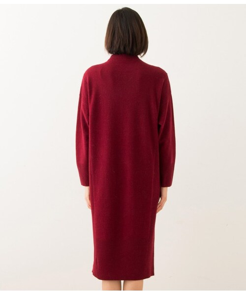 ADAM ET ROPE'（アダムエロペ）の「12Gウールニットワンピース（ワンピース/ドレス・レディース・ブラック/グレー/ワイン・38）」の6枚目の写真