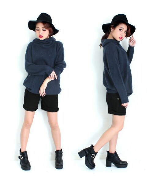 ANAP（アナップ）の「カーゴハーフパンツ（パンツ・レディース・カーキ/ブラック/迷彩・S/M）」の8枚目の写真