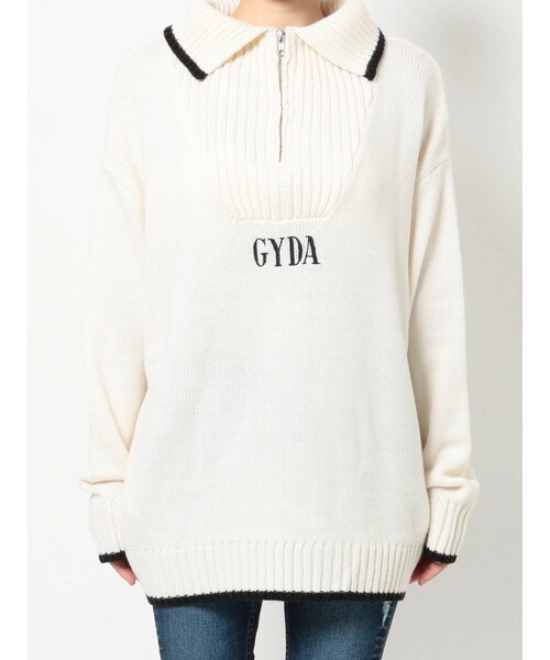 GYDA(ジェイダ)の「GYDA LOGO ハーフジップ LOOSEニット GYDA(ジェイダ)の「GYDA LOGO ハーフジップ LOOSEニット
