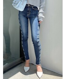 GYDA | M/W G SQUAREレーザーデザインスキニーデニムパンツ(パンツ)