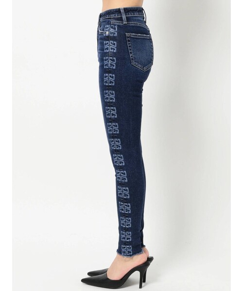 GYDA（ジェイダ）の「M/W G SQUAREレーザーデザインスキニーデニムパンツ（デニムパンツ・インディゴ/アイスブルー・XS/M/S）」の11枚目の写真