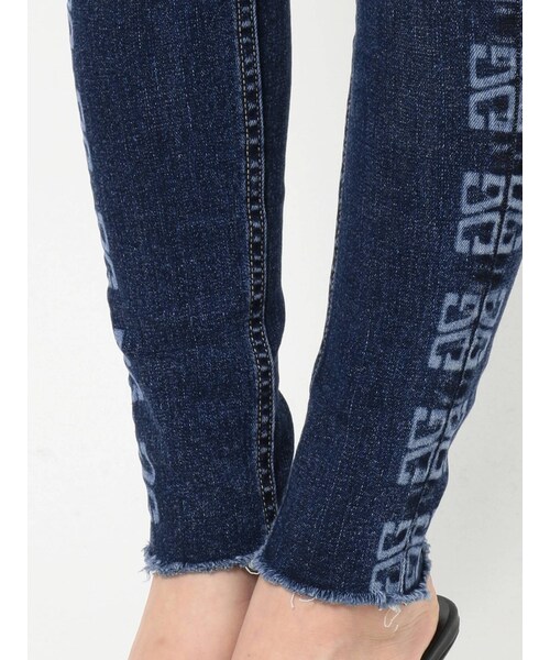 GYDA（ジェイダ）の「M/W G SQUAREレーザーデザインスキニーデニムパンツ（デニムパンツ・インディゴ/アイスブルー・XS/M/S）」の16枚目の写真