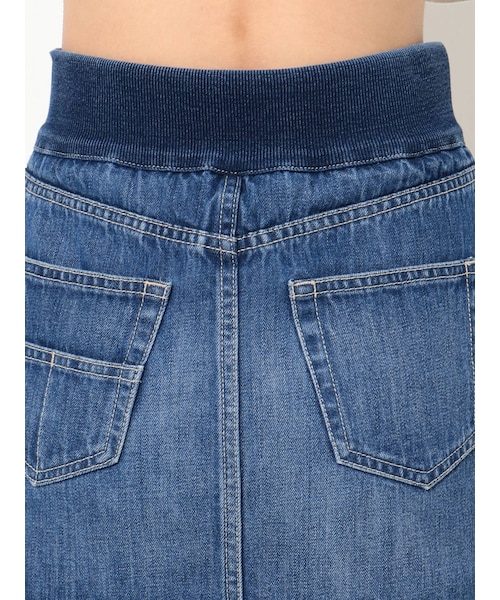 GYDA（ジェイダ）の「【セットアップ着用可】ウエストリブデザイン スカートライクデニムショートパンツ（デニムスカート・ブルー/アイスブルー・S/M）」の15枚目の写真