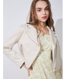 MERCURYDUO | フェイクスエードコンパクトライダースジャケット(ライダースジャケット)