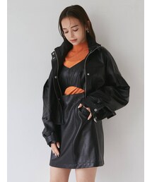 MURUA | フェイクレザーブルゾン(ブルゾン)