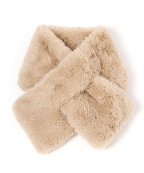 LEPSIM（レプシィム）の「フェイクファーサシコミマフラー（ファッション雑貨・レディース・ライトベージュ51/レオパード58・ONE SIZE）」の3枚目の写真