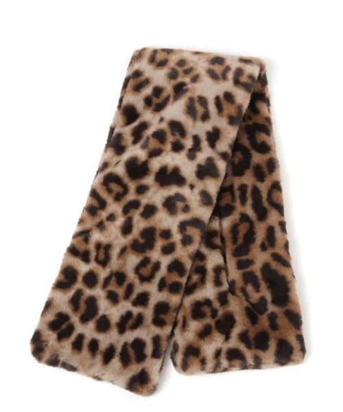 LEPSIM（レプシィム）の「フェイクファーサシコミマフラー（ファッション雑貨・レディース・ライトベージュ51/レオパード58・ONE SIZE）」の5枚目の写真