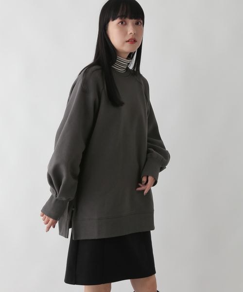 LOWRYS FARM（ローリーズファーム）の「ドロストウラケプルオーバー（トップス・レディース・アイボリー08/チャコール18/グリーン75・F）」の2枚目の写真