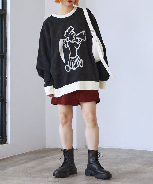 PAGEBOY（ページボーイ）の「ローガンコラボガールＪＱニット（トップス・レディース・ブラック09/グレー15/ブルーグリーン72・FREE）」の14枚目の写真