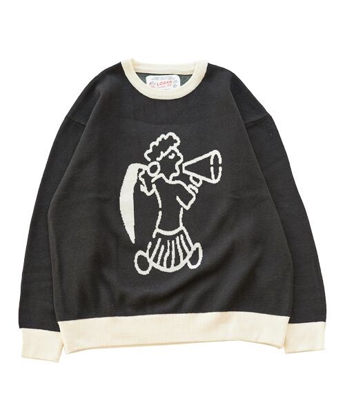 PAGEBOY（ページボーイ）の「ローガンコラボガールＪＱニット（トップス・レディース・ブラック09/グレー15/ブルーグリーン72・FREE）」の4枚目の写真