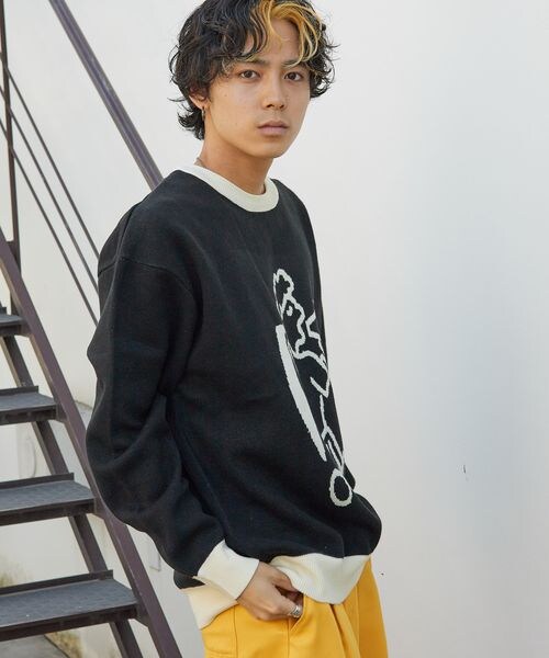 PAGEBOY（ページボーイ）の「ローガンコラボガールＪＱニット（トップス・レディース・ブラック09/グレー15/ブルーグリーン72・FREE）」の6枚目の写真