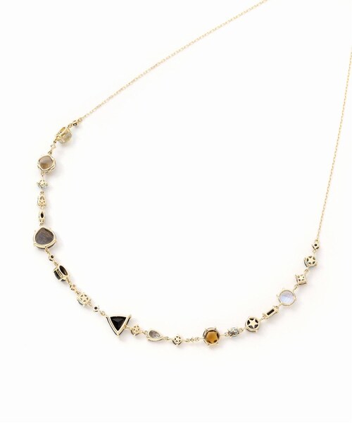 Lilas(リラ)の「《予約》ダークトーンマルチストーンネックレス K10(腕時計・ゴールド/(090)/フリー/残り1点)」の9枚目の写真