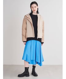 ELENDEEK | MATERIAL MIX ROUND HEM CS OP(ワンピース)