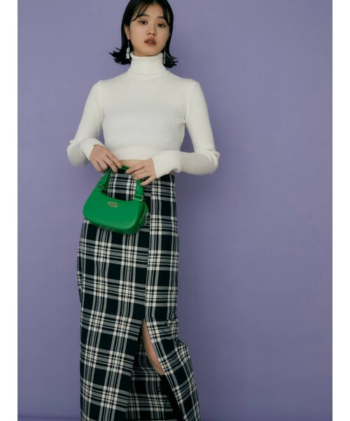 EMODA（エモダ）の「スーパーハイウエストスリットスカート（スカート・ブラック/ライトミックス/ミックス・M/S）」の11枚目の写真