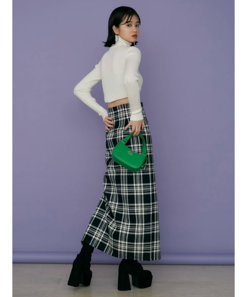 EMODA（エモダ）の「スーパーハイウエストスリットスカート（スカート・ブラック/ライトミックス/ミックス・M/S）」の13枚目の写真