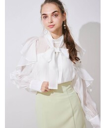 MERCURYDUO | 2WAYラッフルオープンスリーブブラウス(シャツ/ブラウス)