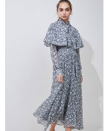 MERCURYDUO | アラベスクプリントケープスリーブワンピース(ワンピース)