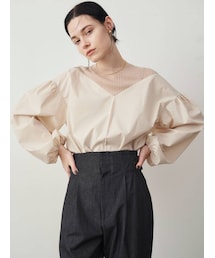 ELENDEEK | SHEER KNIT COMBINATION BL(シャツ/ブラウス)