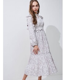 MERCURYDUO（マーキュリーデュオ）の「ミスティプリントプリーツデザインワンピース（ワンピース）」