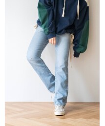 Ungrid | ハイウエストストレートデニム(デニムパンツ)