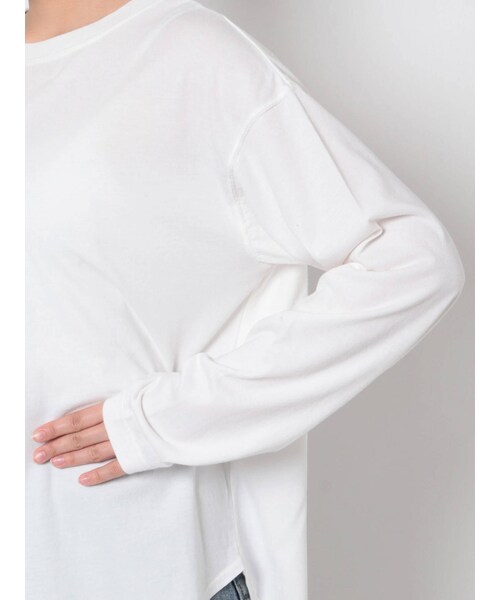 Ungrid（アングリッド）の「ラウンドロングスリーブTee（Tシャツ/カットソー・オフホワイト/ブラック・F）」の13枚目の写真