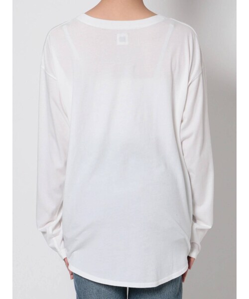 Ungrid（アングリッド）の「ラウンドロングスリーブTee（Tシャツ/カットソー・オフホワイト/ブラック・F）」の11枚目の写真