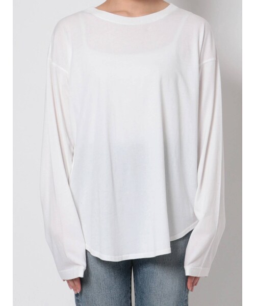 Ungrid（アングリッド）の「ラウンドロングスリーブTee（Tシャツ/カットソー・オフホワイト/ブラック・F）」の9枚目の写真