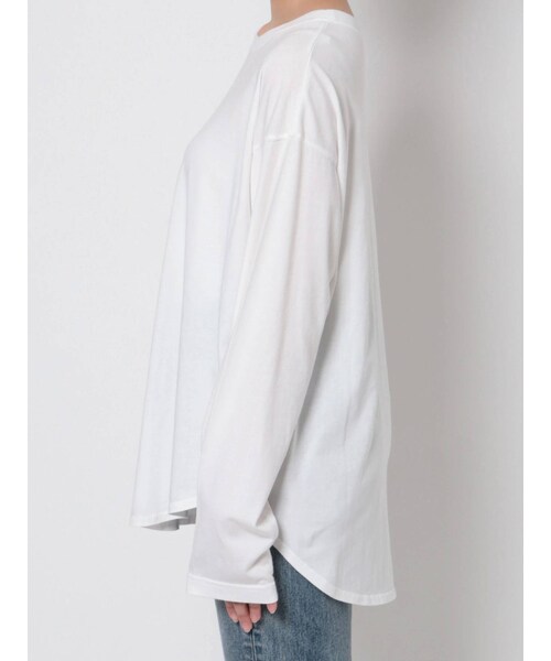Ungrid（アングリッド）の「ラウンドロングスリーブTee（Tシャツ/カットソー・オフホワイト/ブラック・F）」の10枚目の写真