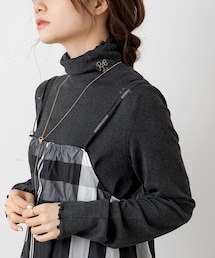 PUAL CE CIN | ワンポイントロゴ刺繍ハイネックプルオーバー(Tシャツ/カットソー)