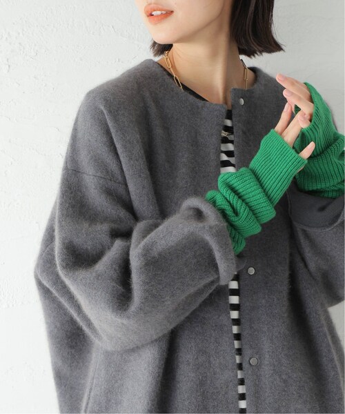 JOURNAL STANDARD ダブルフェイスコクーンカーディガン　ベージュ ジャーナルスタンダード JOURNAL STANDARD ダブルフェイス