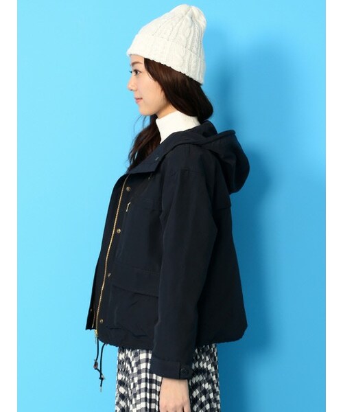 Rouge vif la cle（ルージュヴィフラクレ）の「マウンテンパーカー【予約】（ジャケット/アウター・レディース・ホワイト/ネイビー・F）」の4枚目の写真