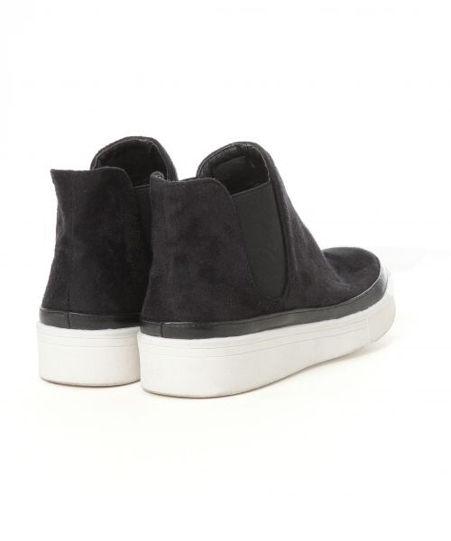 GLOBAL WORK（グローバルワーク）の「【WEB限定先行予約】ハイカットスリッポンSS（シューズ・レディース・ホワイト(キャンバス)05/ブラック(フェイクスエード)09/ブラック(キャンバス)10/グレー(フェイクスエード)18/カモフラ(フェイクスエード)75・Ｓ(22-22.5cm)/Ｍ(23-23.5cm)/Ｌ（24-24.5cm））」の9枚目の写真