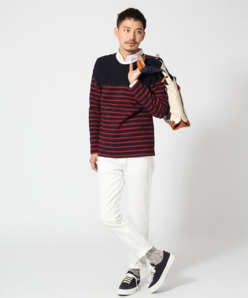 GLOBAL WORK(グローバルワーク)の「【WEB限定先行予約】SLIMDENIM5P(パンツ・メンズ・ホワイト05/ブルー85/ネイビー88・S/M/L/XL)」の4枚目の写真