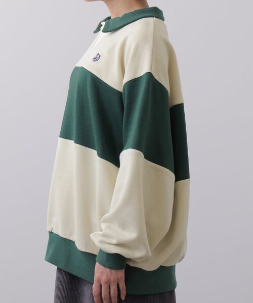 DOUBLE NAME（ダブルネーム）の「配色プチロゴプルオーバー（トップス・レディース・ネイビー/ベージュ/キナリ・FREE）」の7枚目の写真