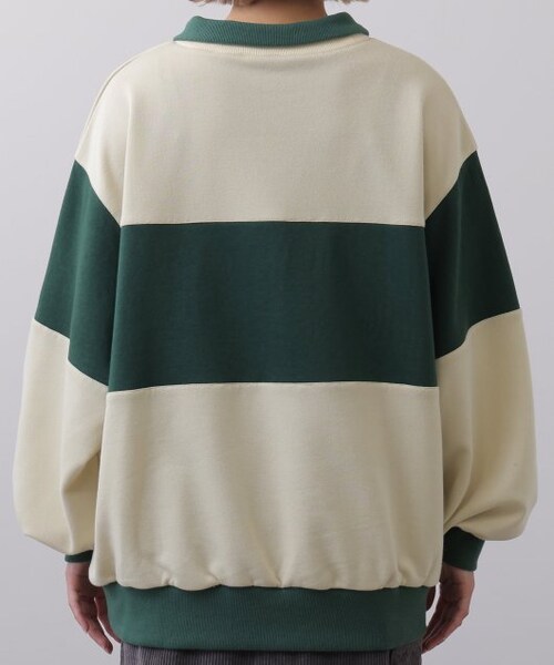 DOUBLE NAME（ダブルネーム）の「配色プチロゴプルオーバー（トップス・レディース・ネイビー/ベージュ/キナリ・FREE）」の8枚目の写真