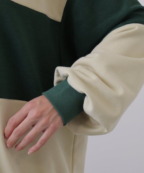 DOUBLE NAME（ダブルネーム）の「配色プチロゴプルオーバー（トップス・レディース・ネイビー/ベージュ/キナリ・FREE）」の12枚目の写真