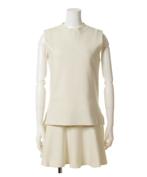 SNIDEL(スナイデル)の「ニットコンビワンピース(ワンピース+トップスセット・レディース・IVR/GRY/BLU【sweet限定】・F)」の1枚目の写真