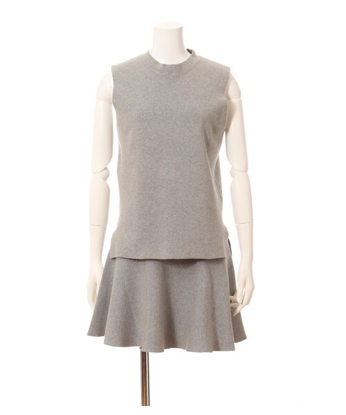 SNIDEL(スナイデル)の「ニットコンビワンピース(ワンピース+トップスセット・レディース・IVR/GRY/BLU【sweet限定】・F)」の3枚目の写真