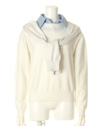 FRAY I.D | レイヤードシャツニットプルオーバー(トップス)