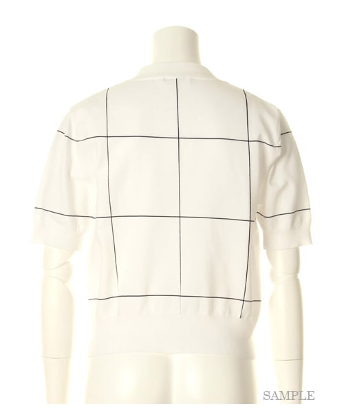 FRAY I.D（フレイアイディー）の「ニットトップス（ニット・レディース・WHTxBLK/LBLU/NVY・F）」の5枚目の写真