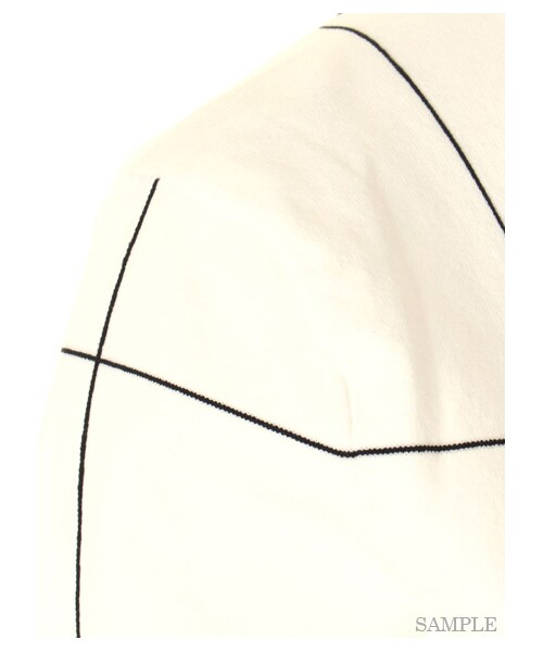 FRAY I.D（フレイアイディー）の「ニットトップス（ニット・レディース・WHTxBLK/LBLU/NVY・F）」の8枚目の写真