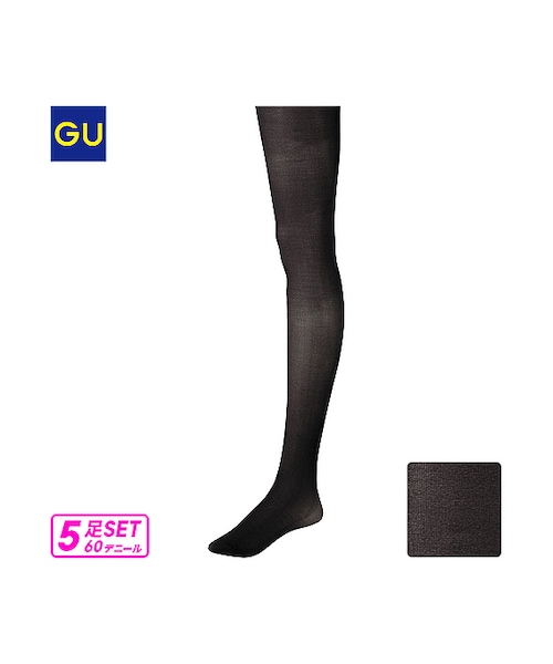 Gu ジーユー の Gu タイツ ６０デニール ５足組 レッグウェア Wear