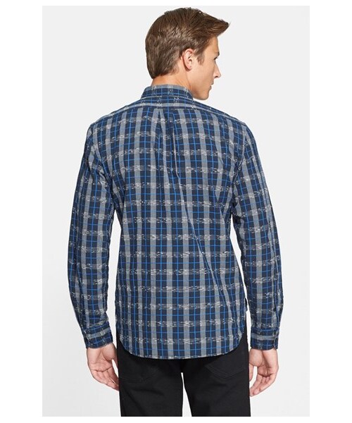 Levi's（リーバイス）の「Levi's® Made & CraftedTM Extra Trim Fit Plaid Shirt（シャツ/ブラウス・メンズ・Indigo Check・Regular 4/Regular 3/Regular 2/Regular 1）」の4枚目の写真