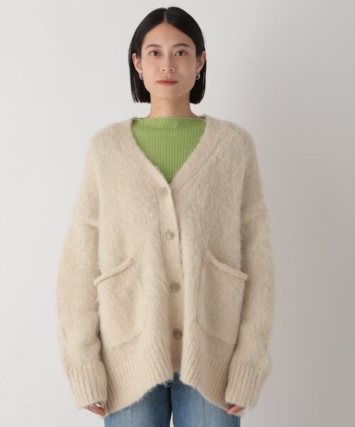 LOWRYS FARM（ローリーズファーム）の「ポケツキシャギーカーデロングスリーブ（トップス・レディース・アイボリー08/チャコールグレー18/ピンク25/ブラウン58・フリーサイズ）」の17枚目の写真