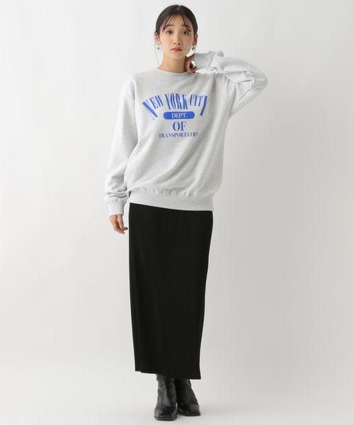 A part by（アパートバイ）の「NYCスウェットプルオーバー/WEB先行予約（トップス・レディース・アッシュグレー 12/ネイビー 88・フリーサイズ）」の3枚目の写真